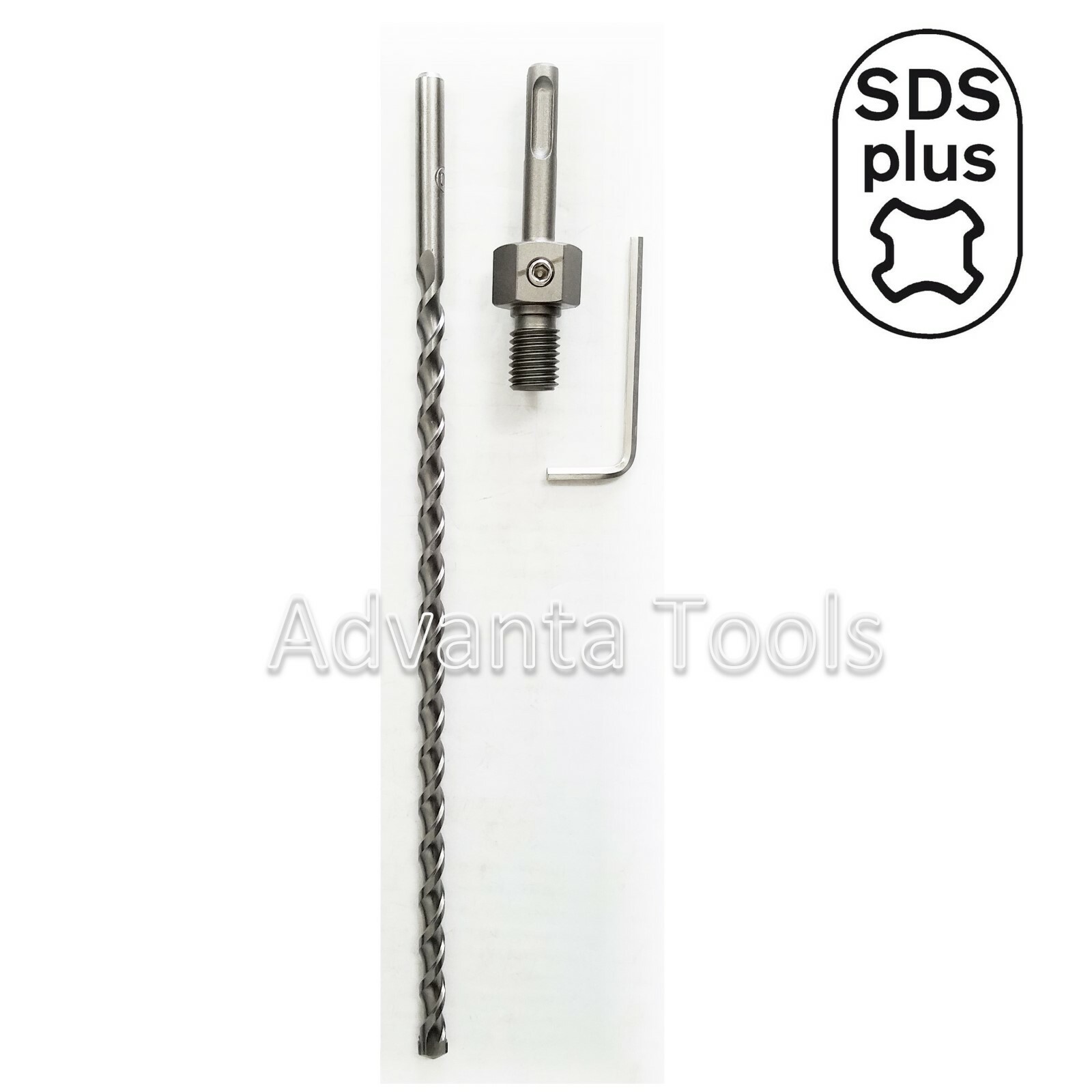4" Dry Diamond Core Bit for Concrete with SDS Plus Adapter & Pilot Drill Bit