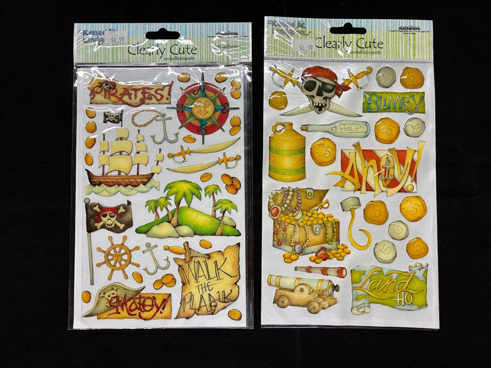 CREATIVE IMAGINATIONS "PIRATE" EPOXY STICKERS