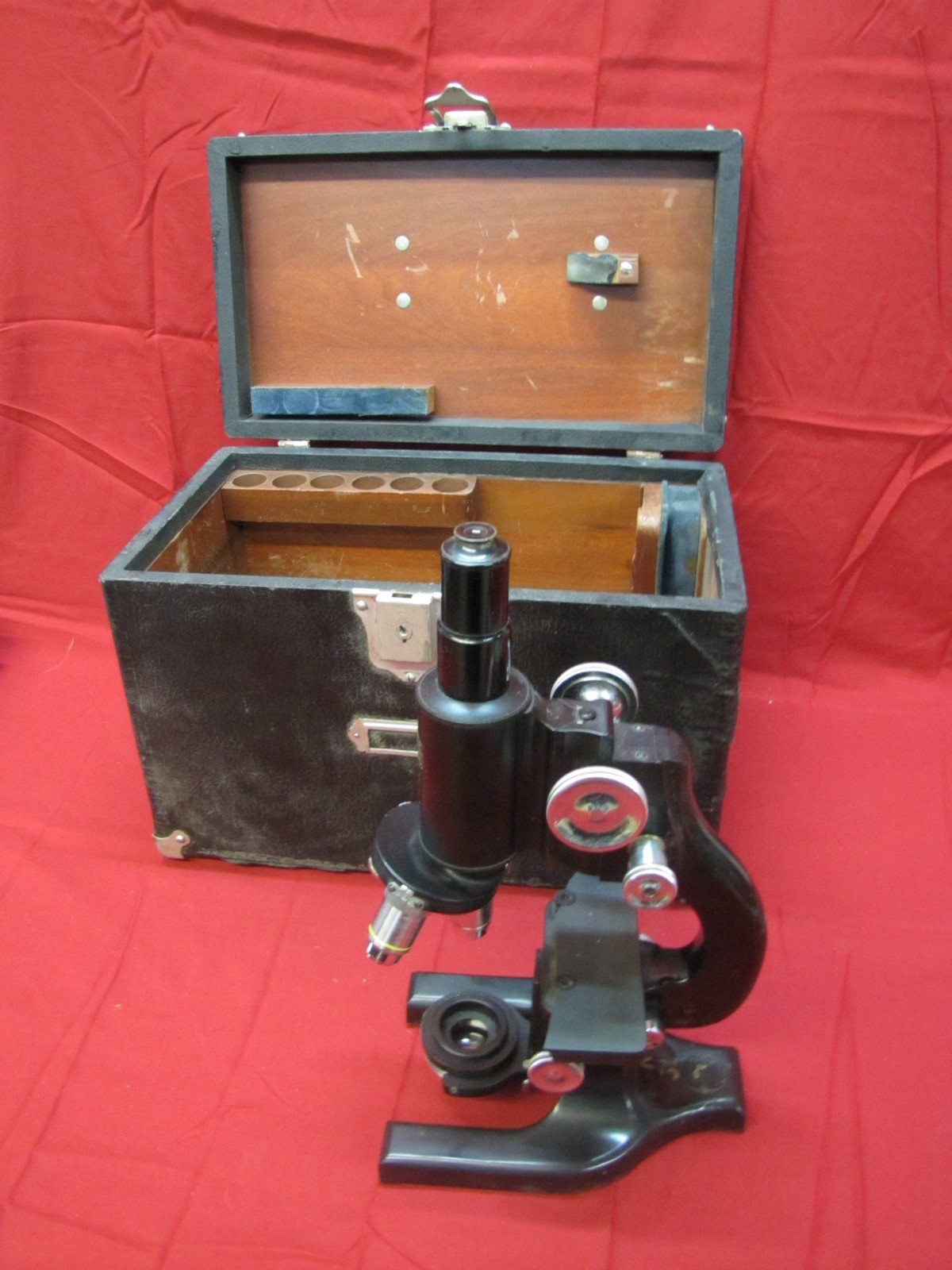 Antique 1940s Spencer Buffalo Microscope & Case