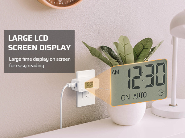 DEWENWILS 2 Pack Digital Timer Outlet 24H Programmable Digital Outlet Timer