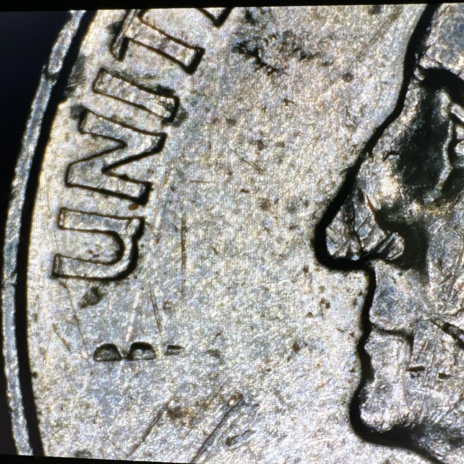 2002-P Indiana State Quarter Error. Die Break, DDR/DDO