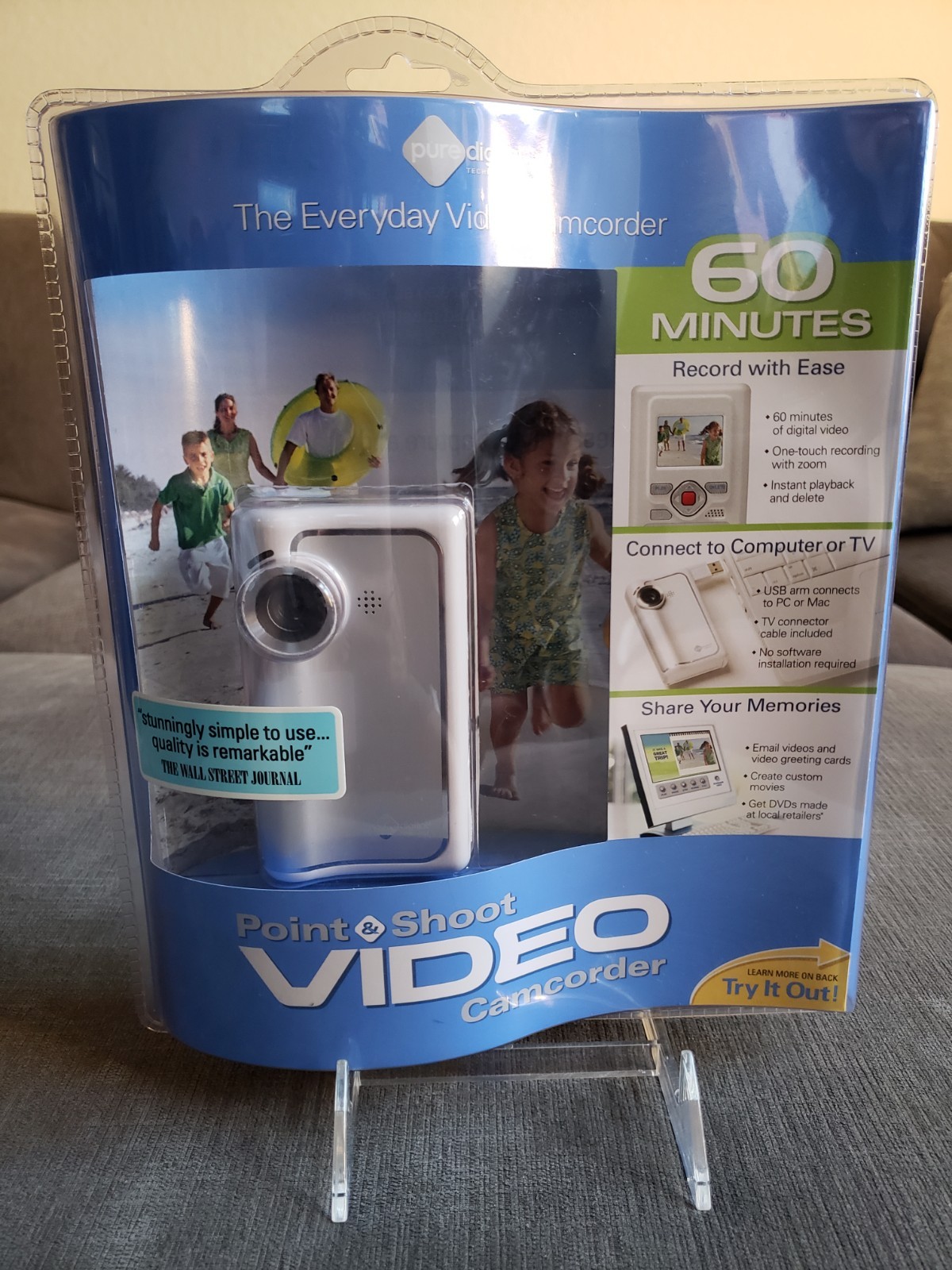 Vintage Pure Digital Point And Shoot Video Camcorder 60 Min BRAND NEW SEALED '06