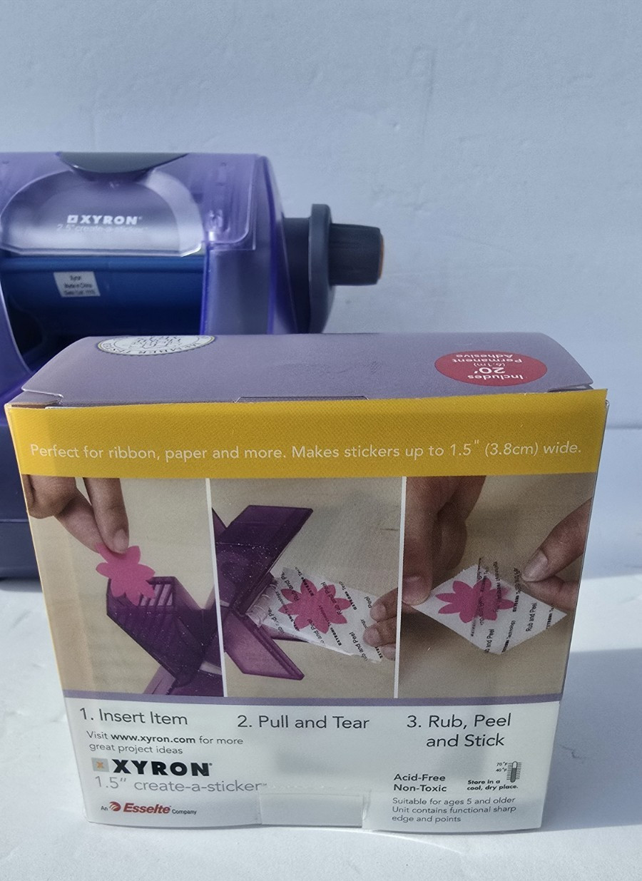 Xyron 2.5" & 1.5" Create-A-Sticker Machine Pre-Owned Purple