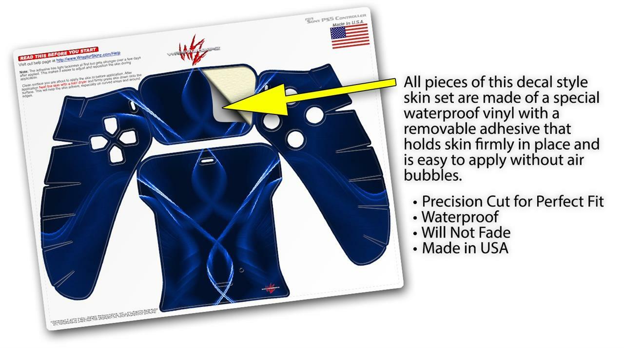 Skin Sony PS5 Controller Abstract 01 Blue