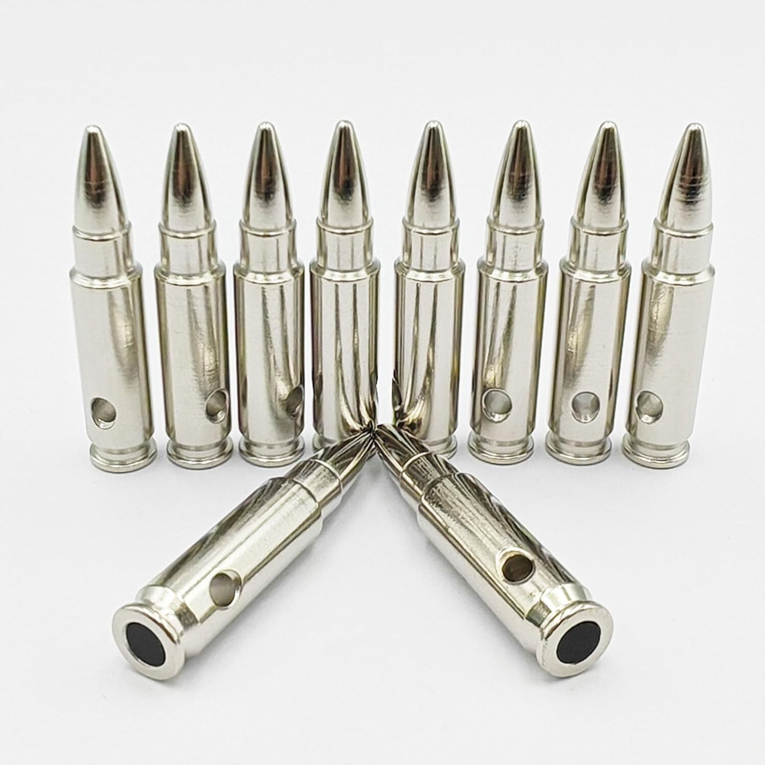 10-Pack Steel Training Rounds with Replaceable Pads - Ideal for Dry Fire Drills