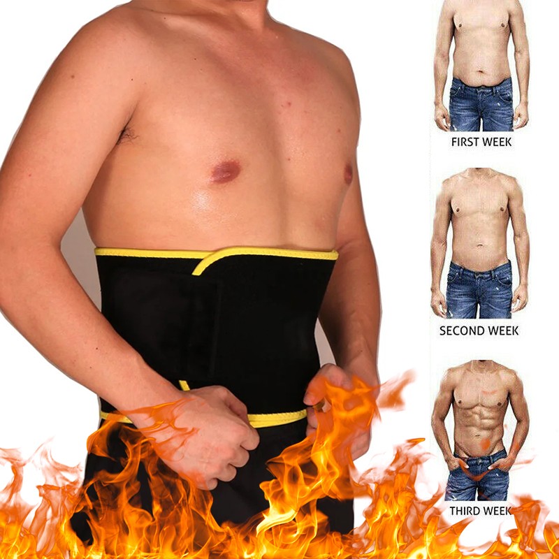 Neoprene Sauna Waist Trainer Women Men Sweat Trimmer Belt Workout Sports Shaper