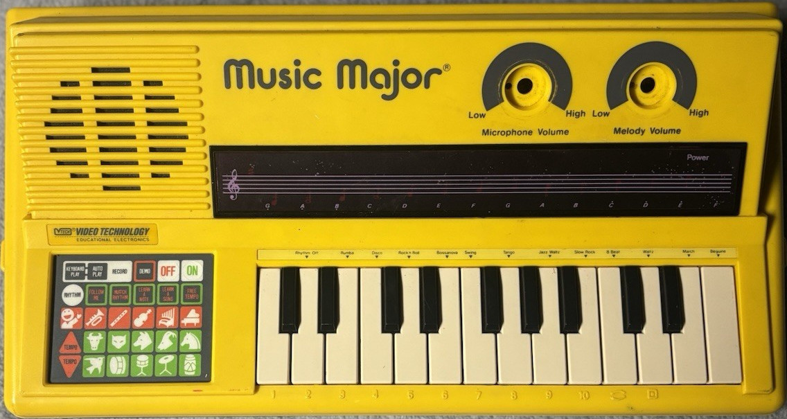 VTech Music Major Educational Electronic Keyboard Vintage 1986 Age 4-7 MPN
