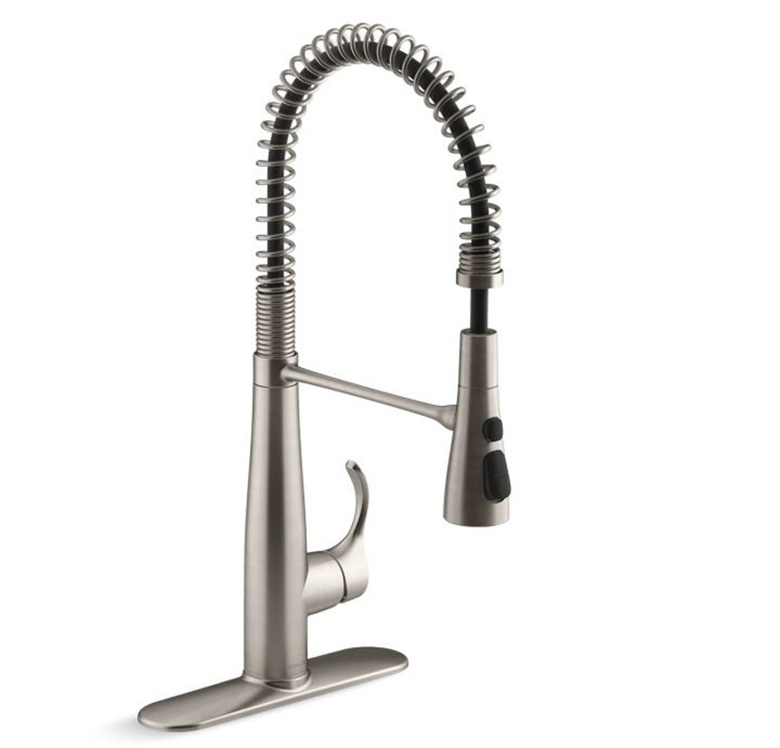 Kohler K-22033-VS Simplice semi-professional Kitchen Sink Faucet, Stainless