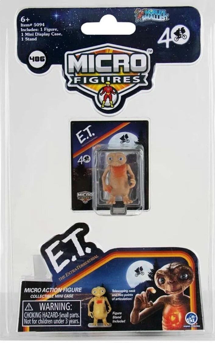 Brand New World's Smallest E.T. The Extra-Terrestrial Micro Figure 40th