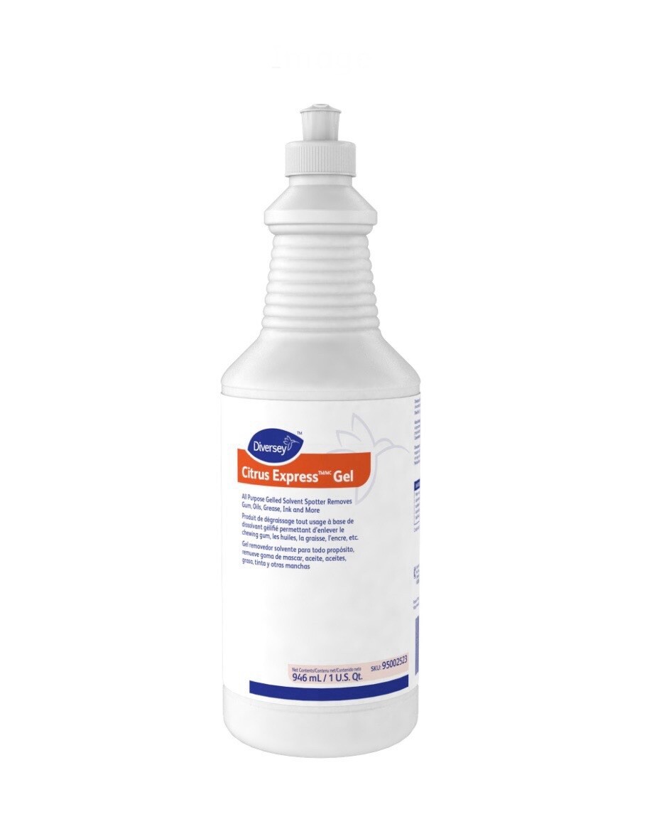 Diversey Citrus Express Gel 1qt Removes Gum/Oils/Paint/Grease/Ink/etc 95002523