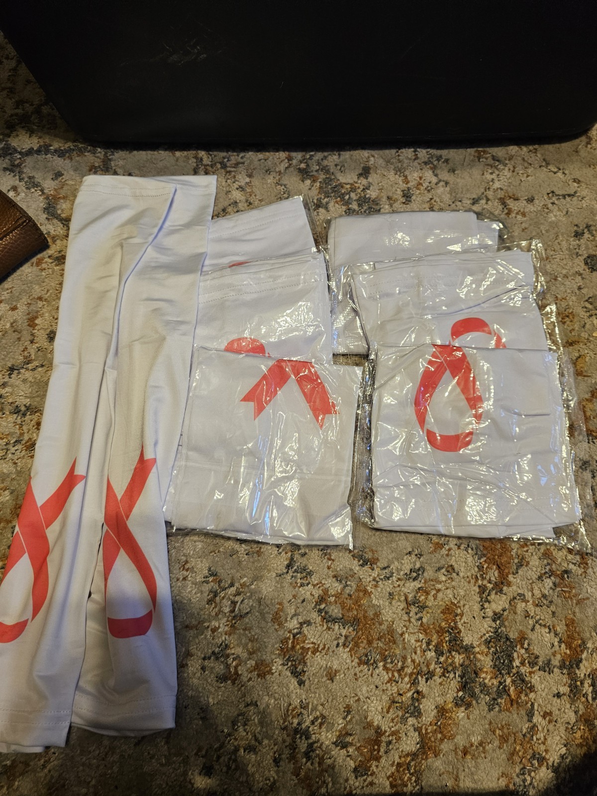 Lot Of 7 Pair Breast Cancer Awareness Softball Arm Sleeves