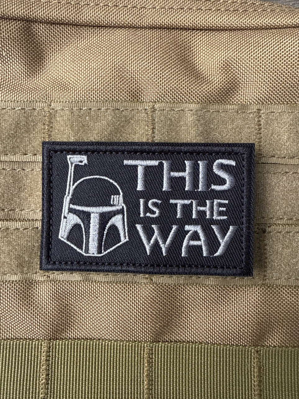 This Is The Way Bounty Hunter Boba Fett Helmet Tactical Morale Patch Hook