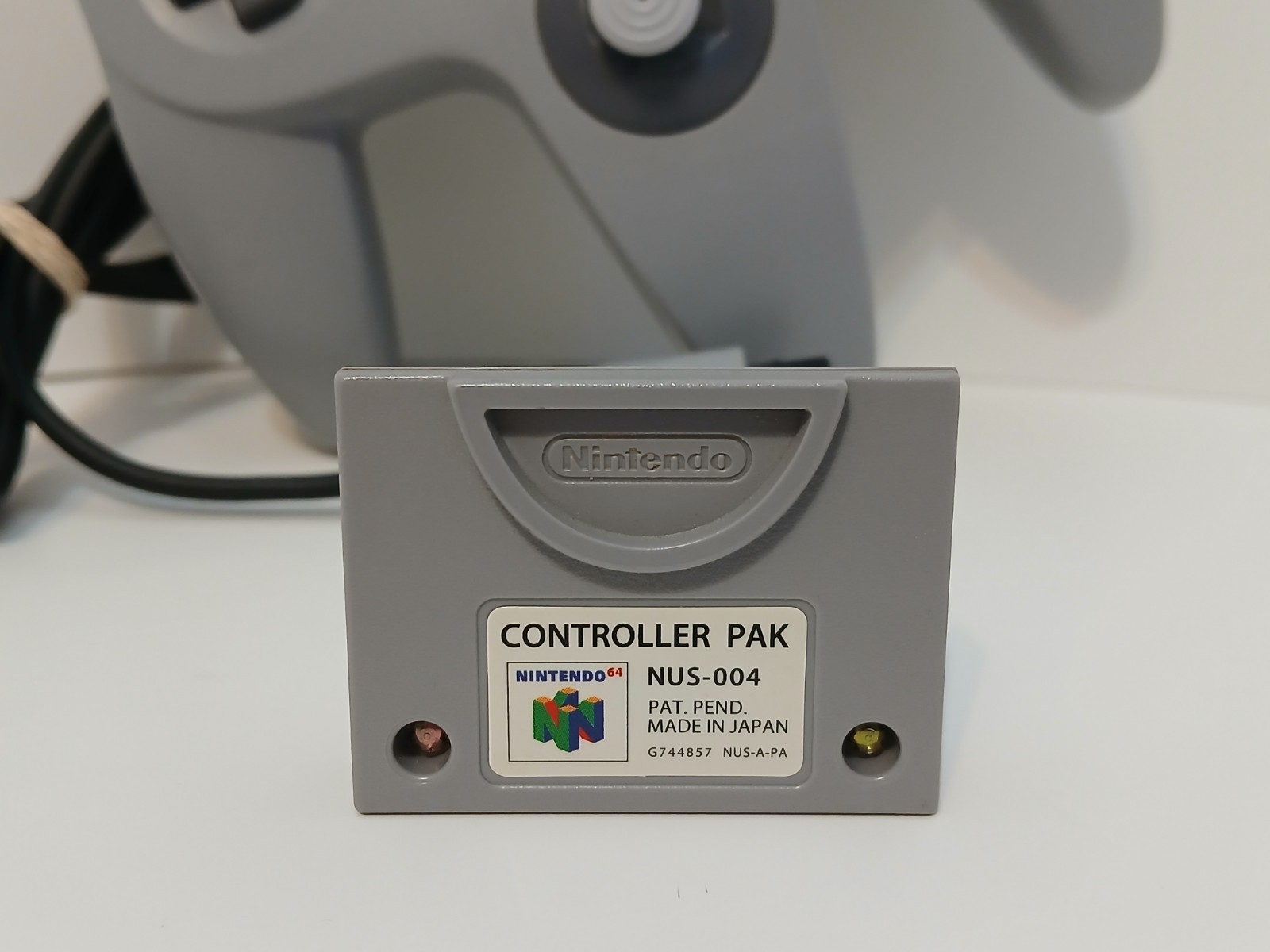 Nintendo 64 OEM Original Gray Controller + Controller Pak TESTED! N64