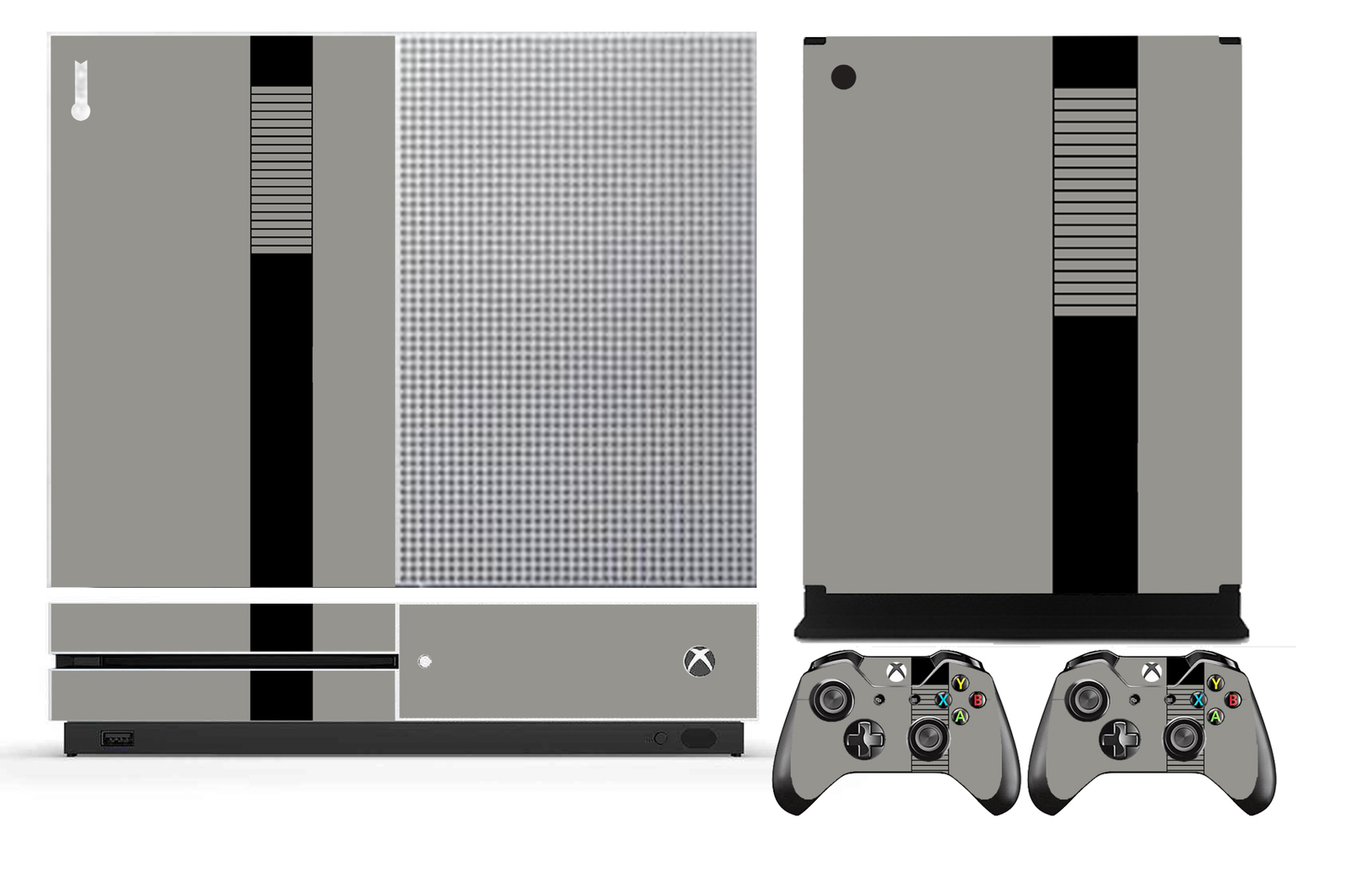 264 Vinyl Cover Skin Sticker for Xbox One S (Slim) & 2 controller skins