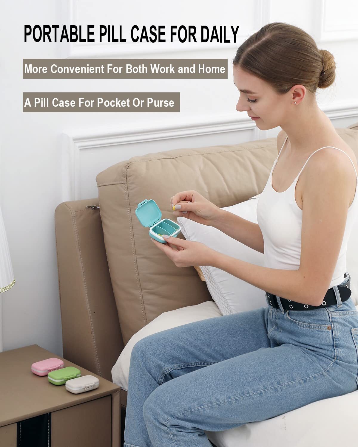 4 Pc Pill Case 3 Removable Compartments Pill Box Bpafreeday Pill Organizer/3 Tim