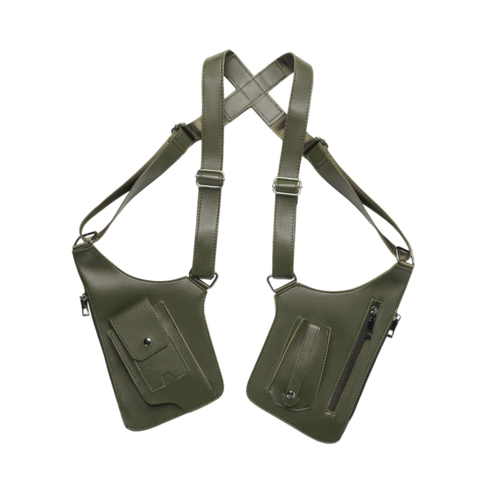 Double Shoulder Armpit Bag for Men Anti Thefts Bag for Cosplay Hiking Outdoor