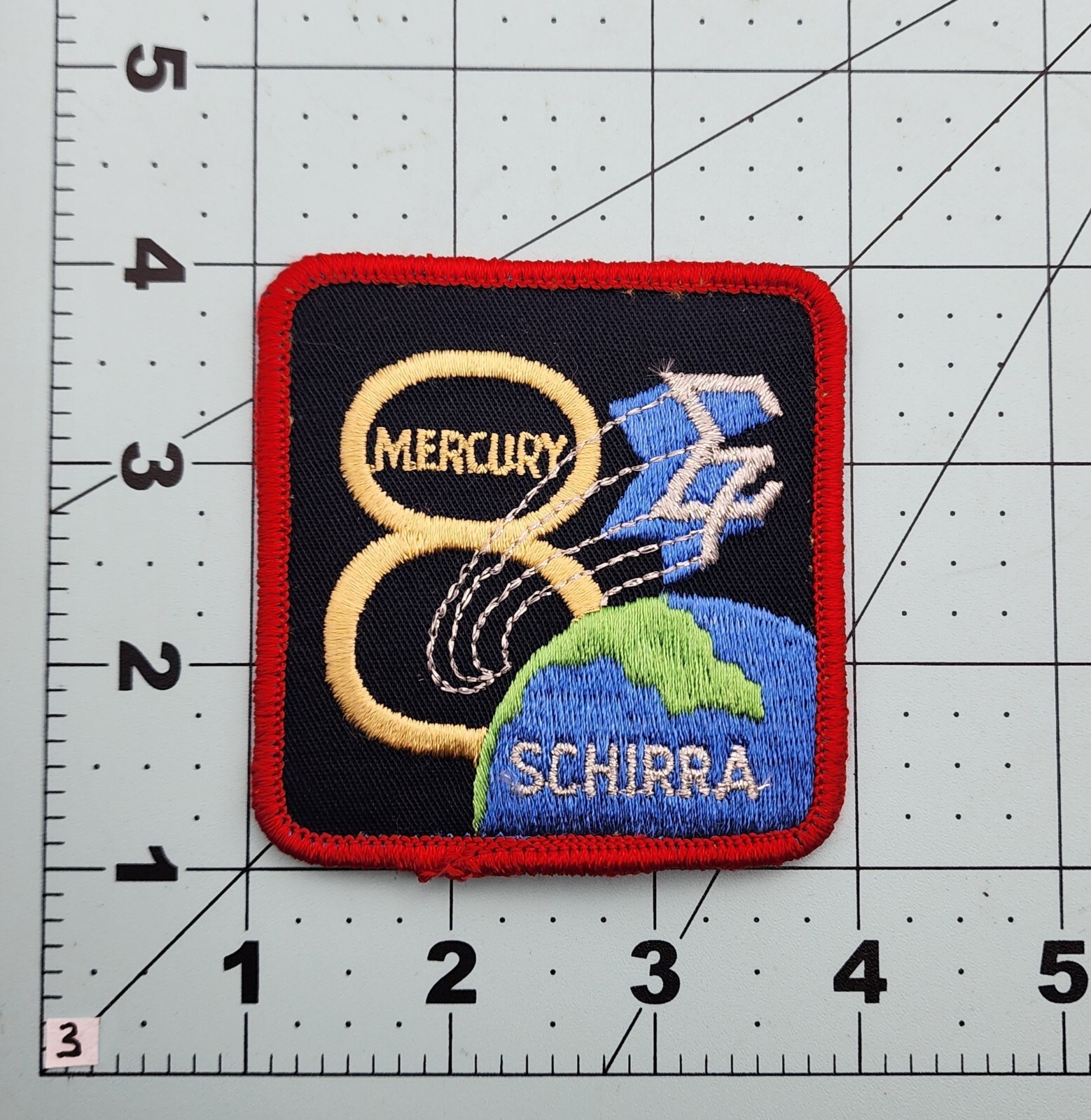 NASA WILLABEE & WARD SPACE PATCH MERCURY 8 SCHIRRA