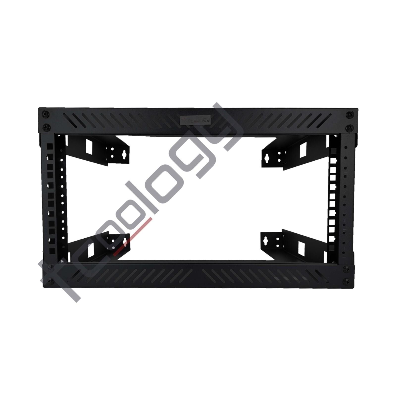 TCoology 4U Wall Mount Open Frame 19'' Server Rack Threaded 17.5 Inch Depth
