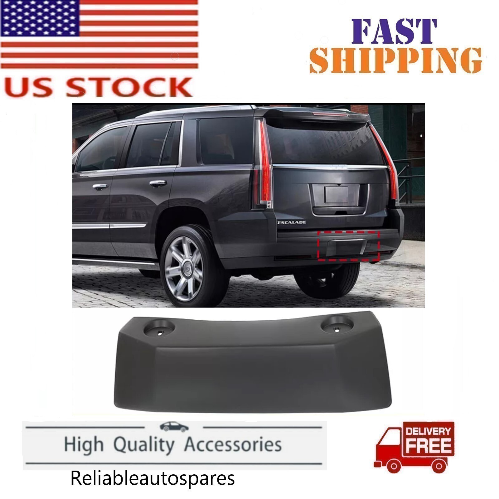 Bumper Tow Hook Cover 84410295 GM1180178 Fit for 2015-2020 Cadillac Escalade ESV