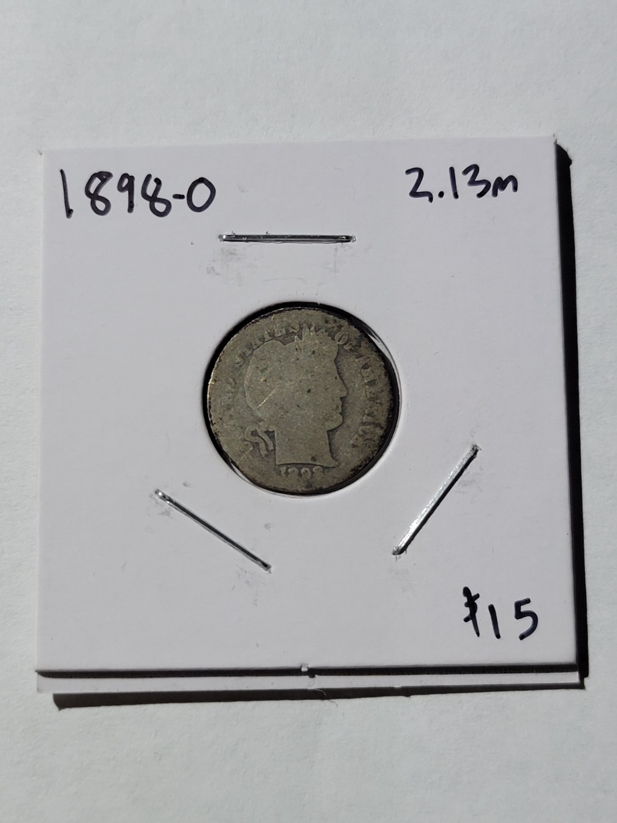 1898 O Barber Dime - 90% Silver - US Coin 10C