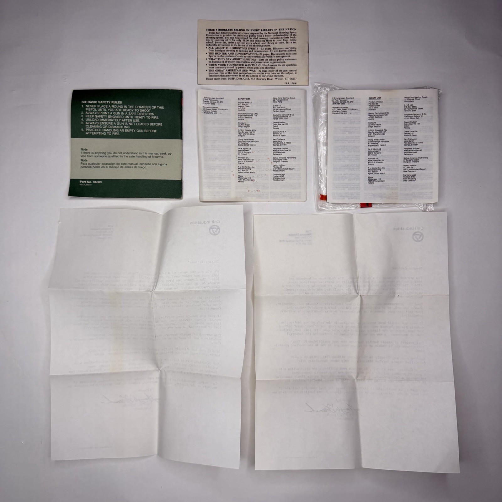 Colt Government Model 380 Automatic Original Box & Paperwork