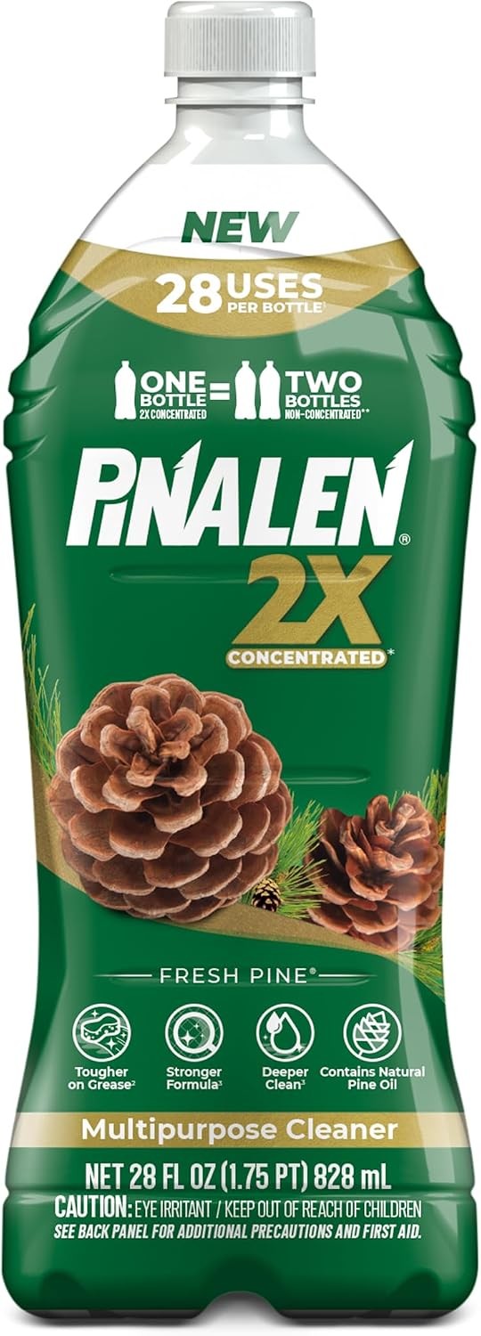 PINALEN 2X Concentrated Multipurpose Cleaner - Fresh Pine Scent - 28 fl oz
