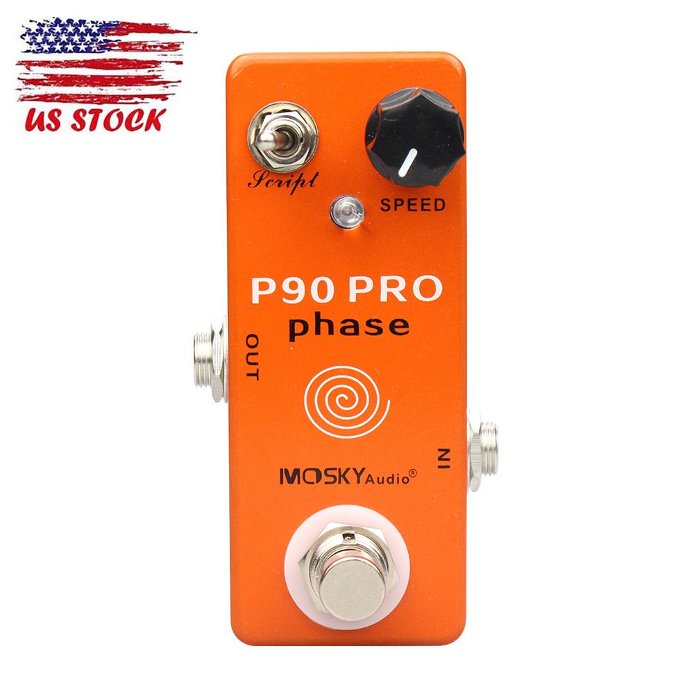 Mosky P90 PRO Guitar Effect Pedal Deep Rich Phasing Script Speed True-Bypass
