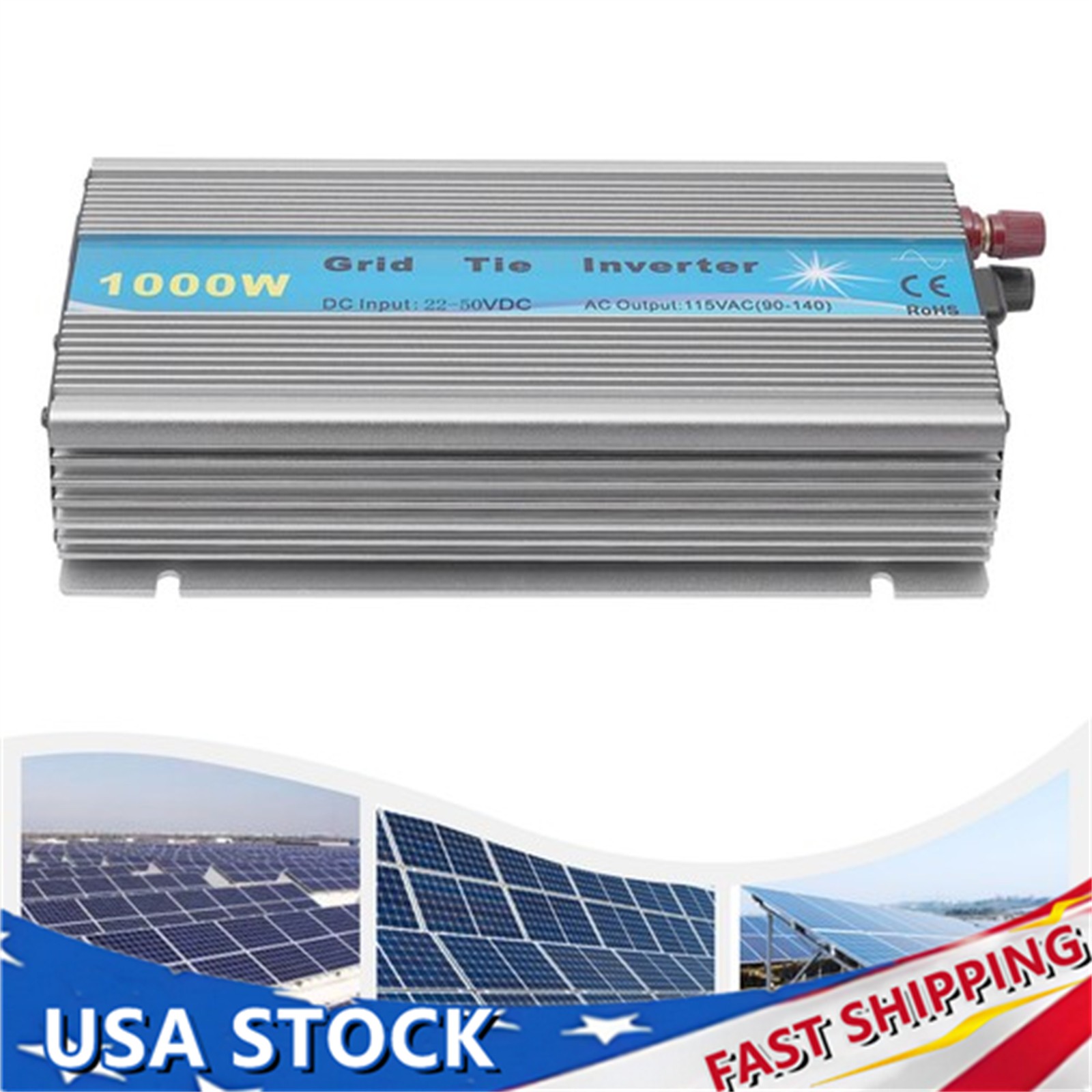 1KW Solar Grid Tie Inverter Dc22-50v to Ac90-140v Pure Sine Micro Wave Inverter