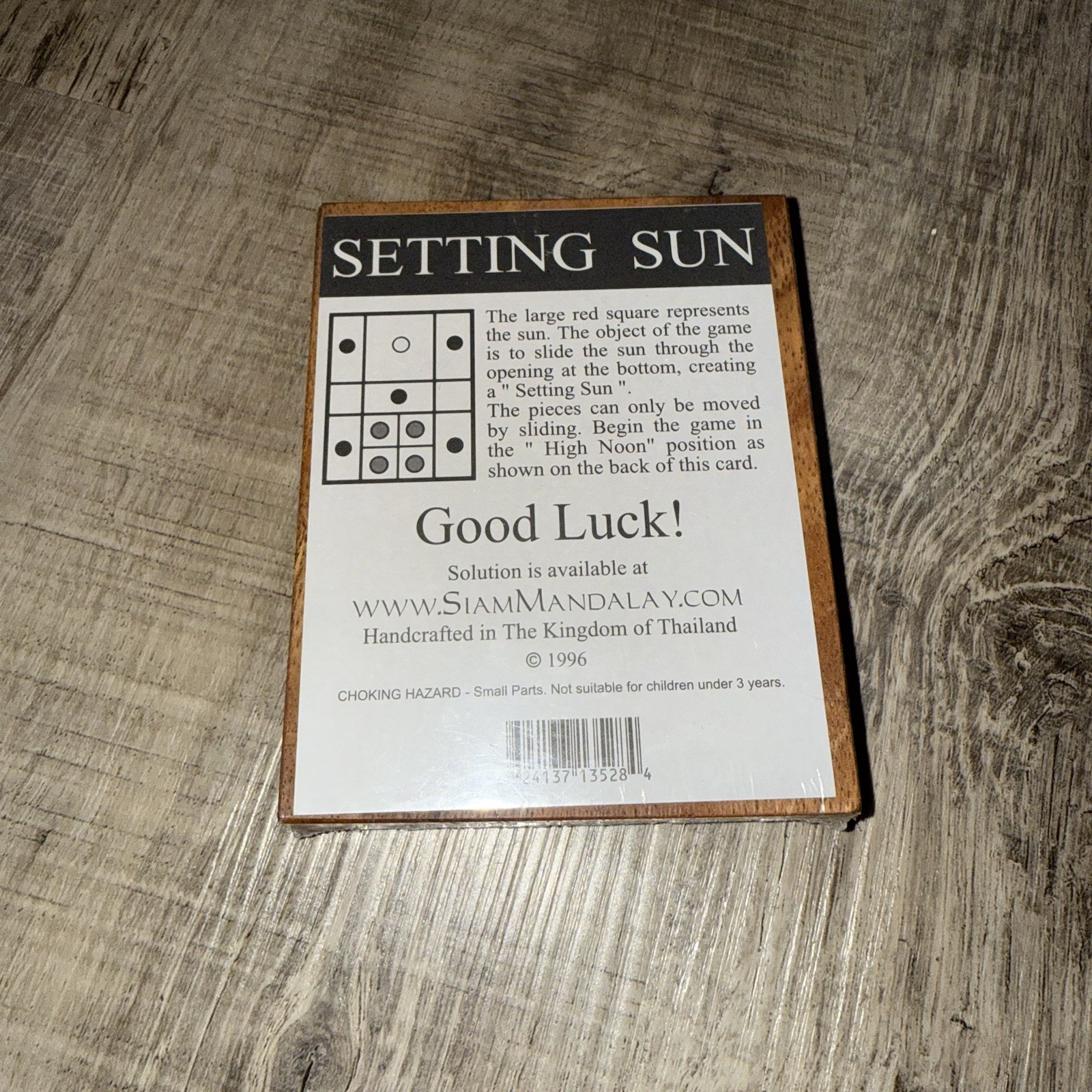 Setting Sun Game Wood Pieces Complete Game With Instructions Handmade Sealed