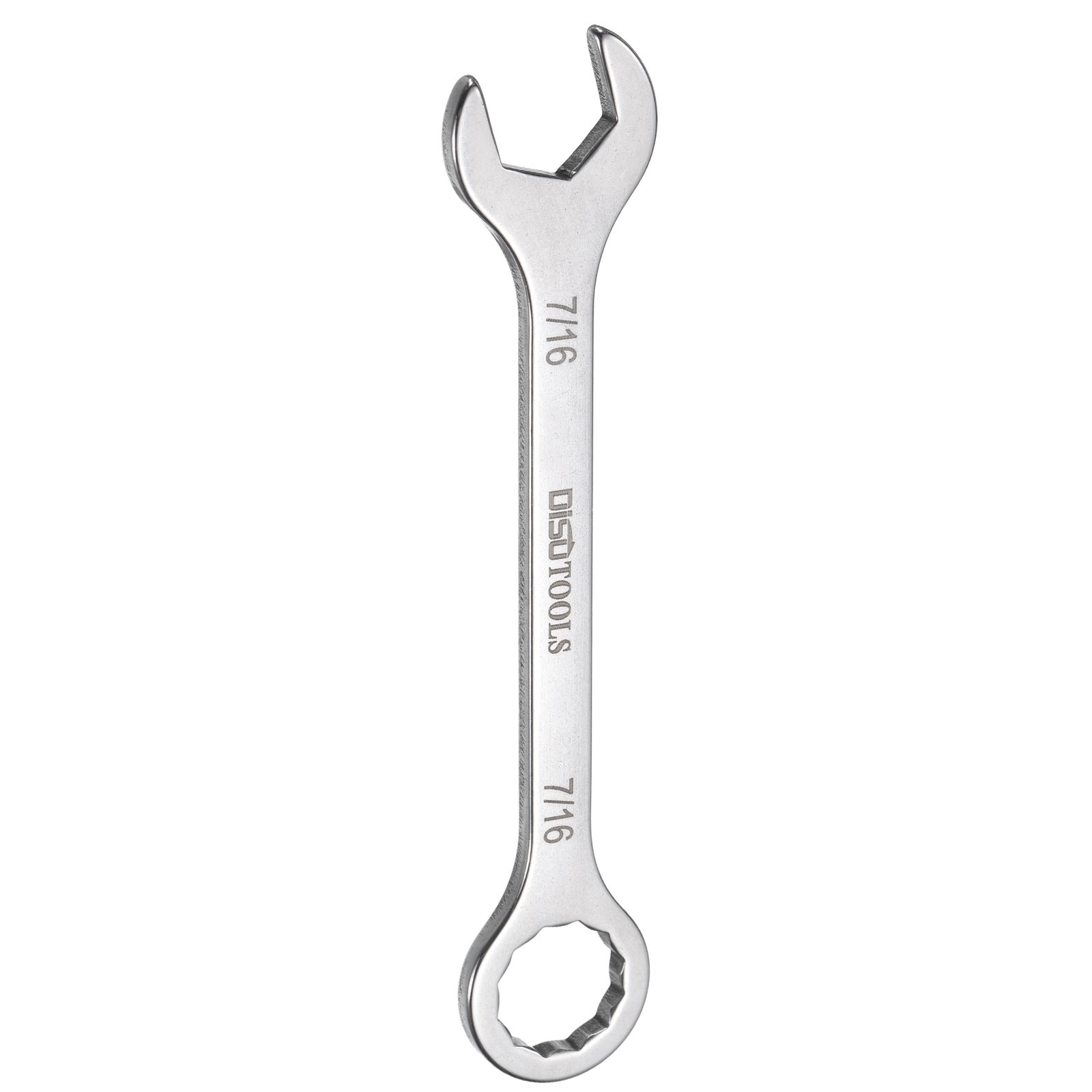 2pcs Thin Combination Wrench 7/16" with 6-Point Ended 5°Angled Open End