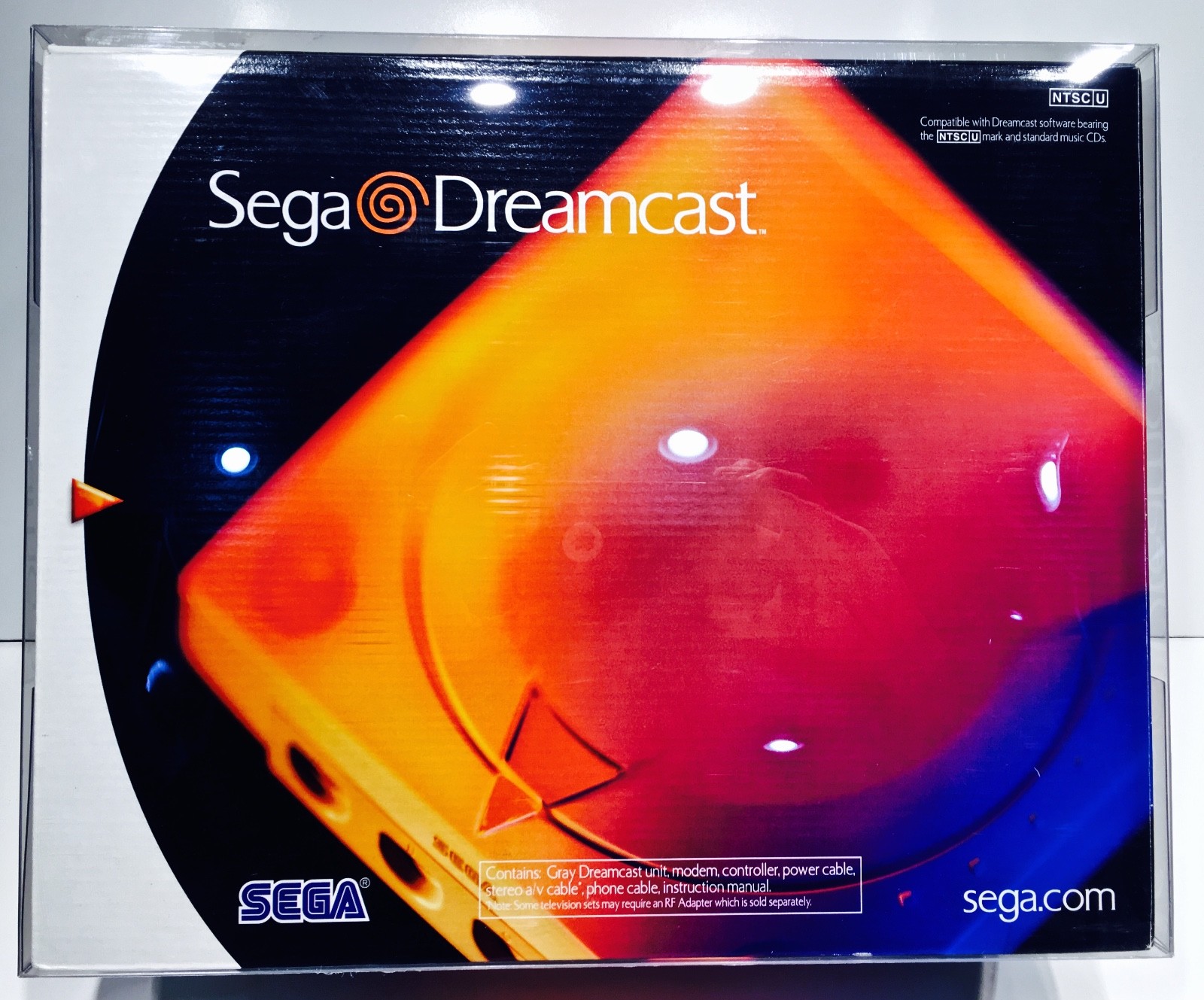 1 Console Box Protector For SEGA DREAMCAST Console Boxes NTSC Clear Display Case