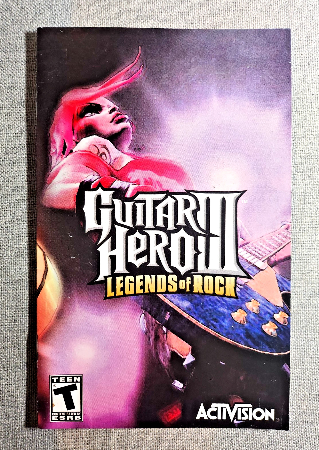 Guitar Hero III Legends of Rock Instruction Manual Only - PlayStation 2
