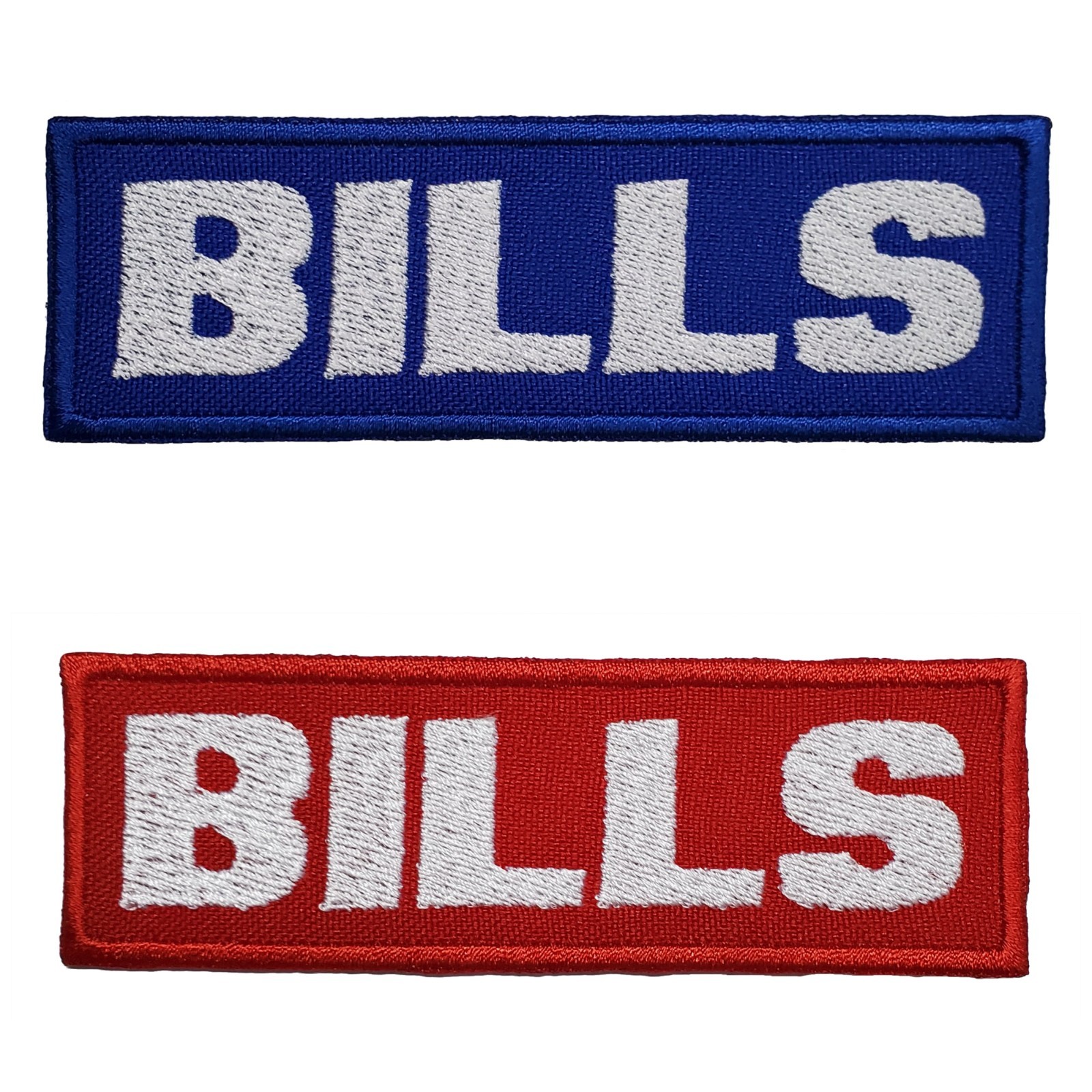 Bills Football Embroidered Iron On Patch 4" x 1.25"