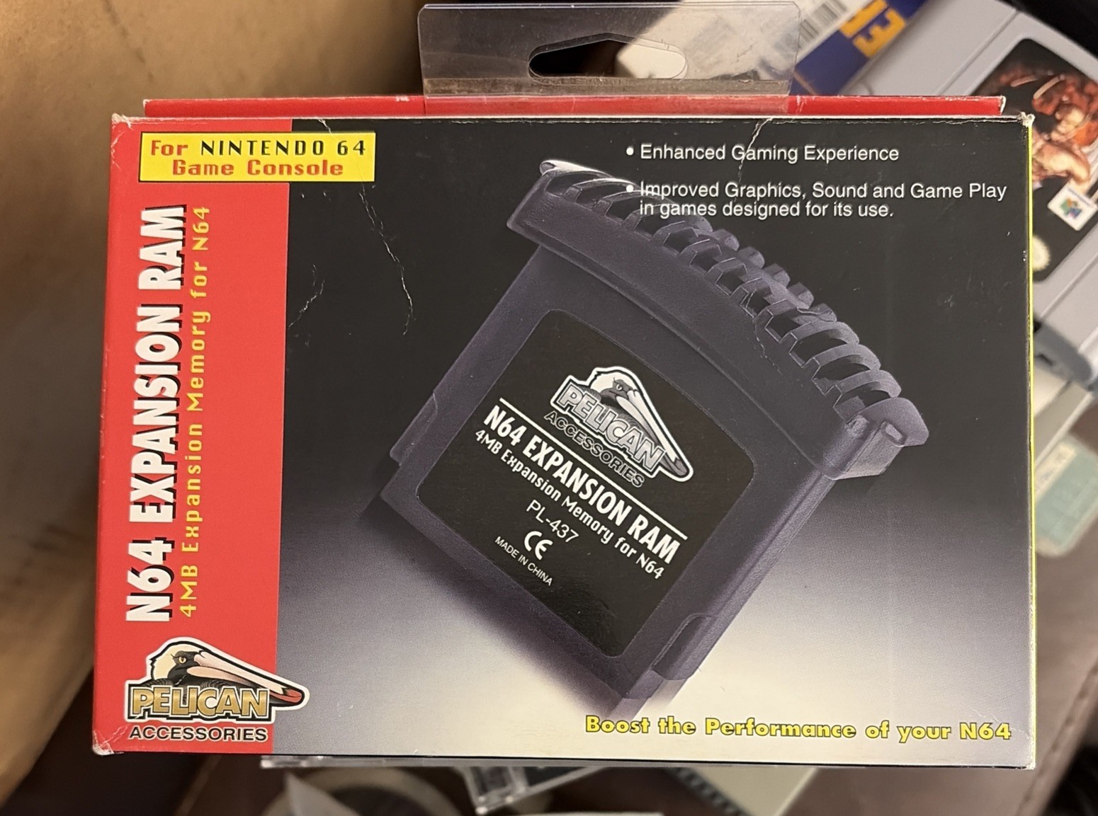 N64 - Expansion Pak Nintendo 64 Pelican Ram Pack Tested W/box
