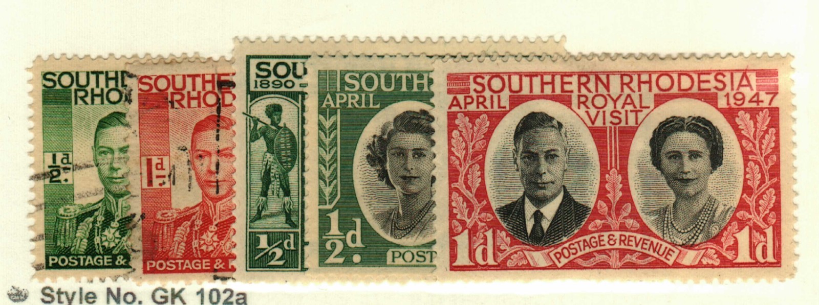 Southern Rhodesia #42-3 used, 56, 65-6 MH