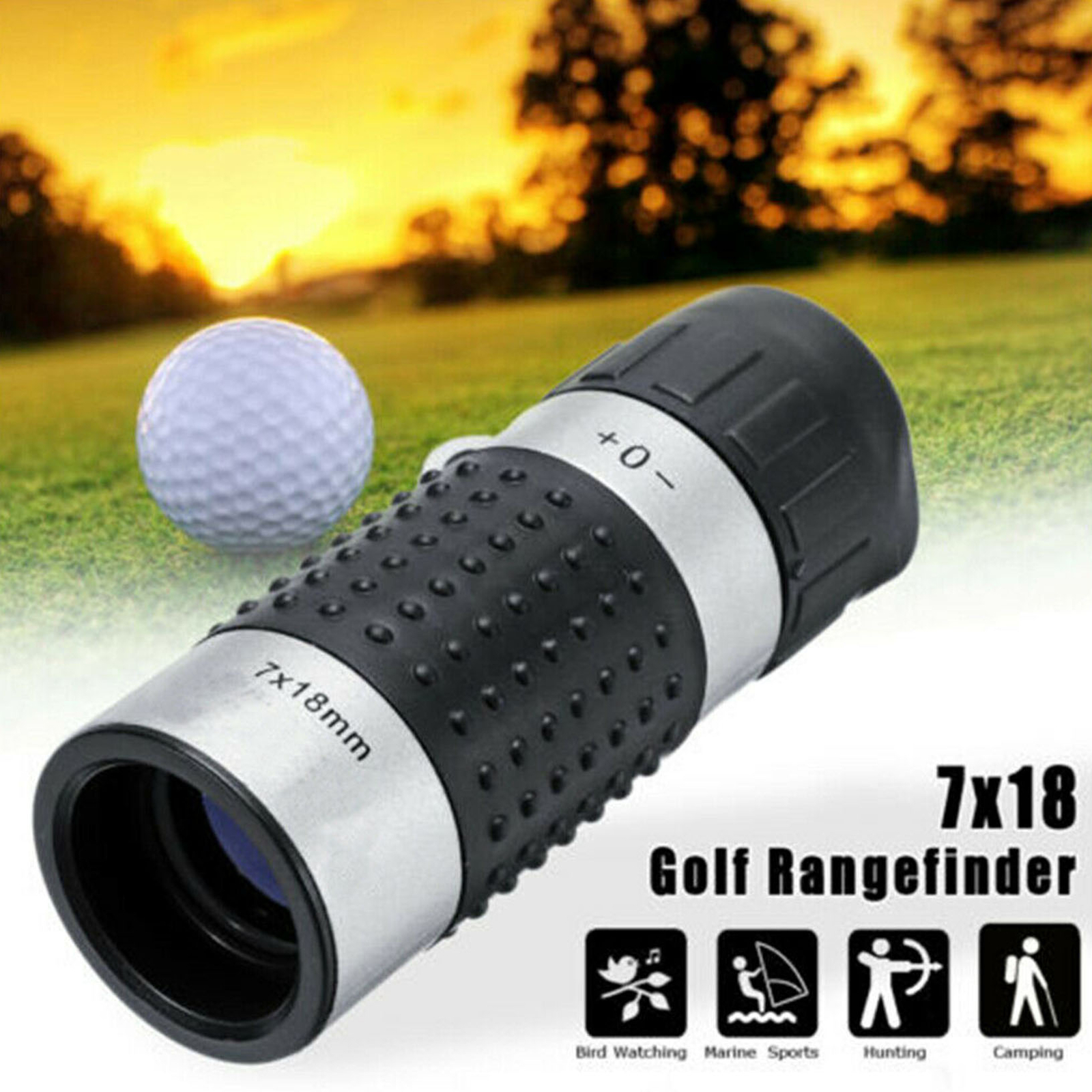 7x18 Golf Monocular Rangefinder Distance Meter Finder Binocular Pocket Scope