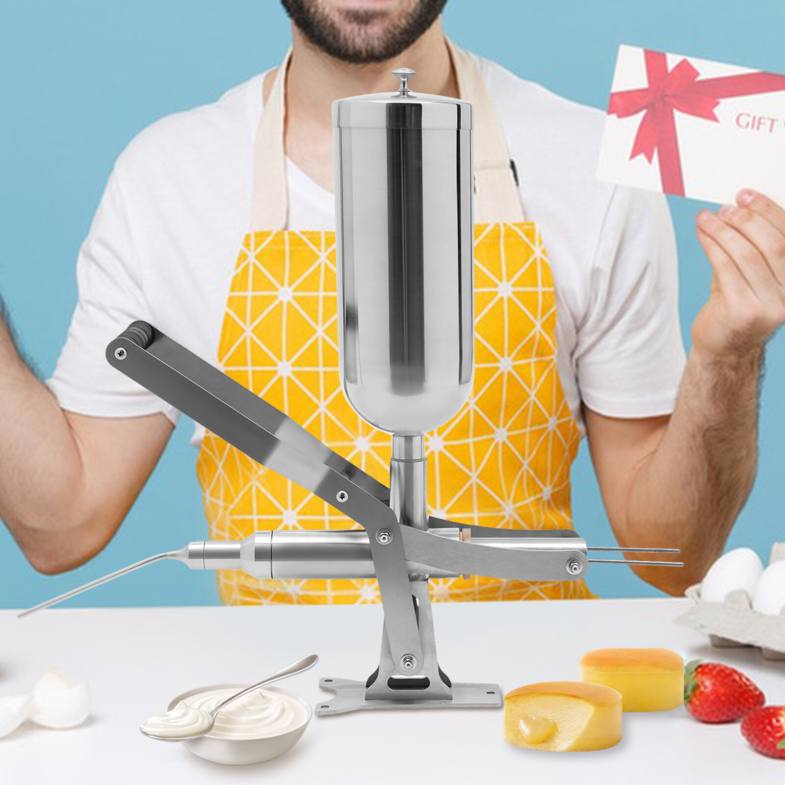 Manual Donut Filler Stainless Steel Latin Fruit Donut Machine 5L Commercial