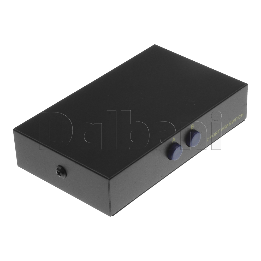 38-69-0010 2 Port VGA SVGA Monitor Sharing Switch Box 2 In 1 Out For LCD PC TV