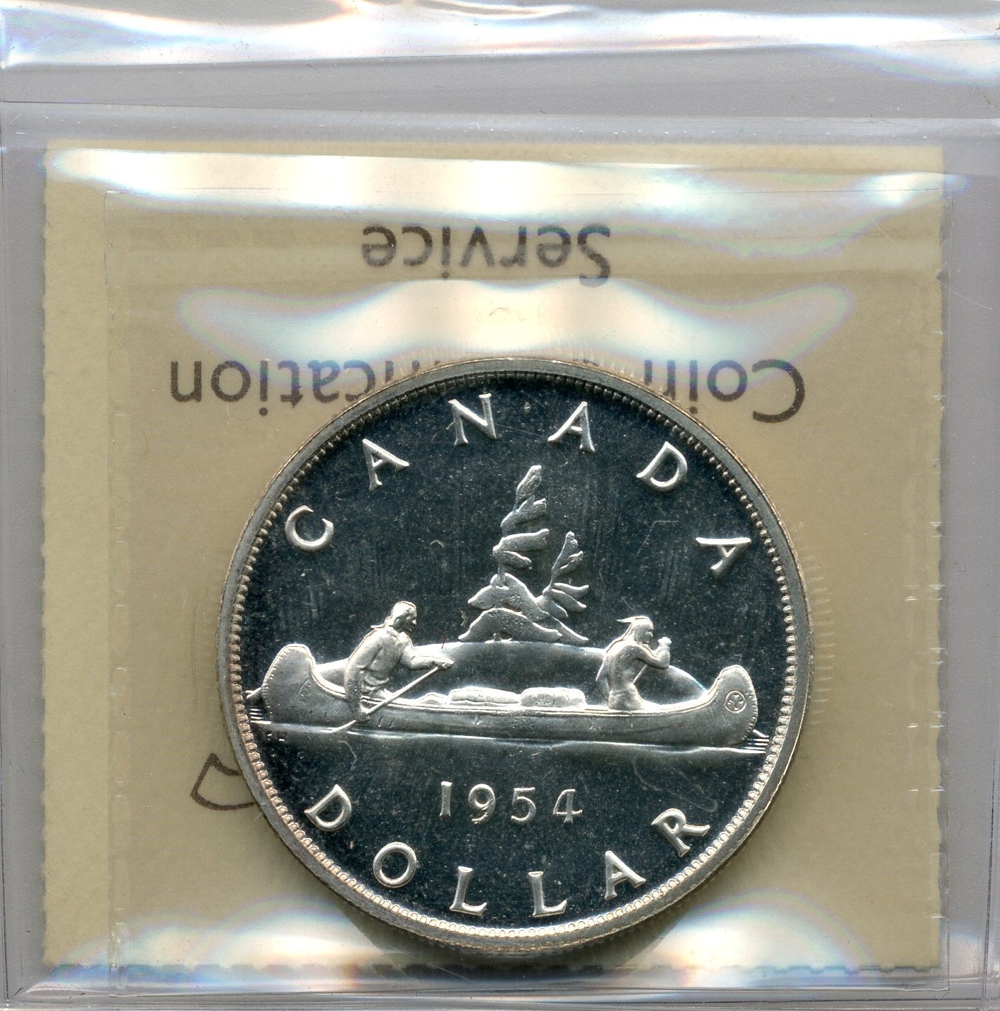 1954 Canada $1, Elizabeth II - Proof-Like, ICCS PL65