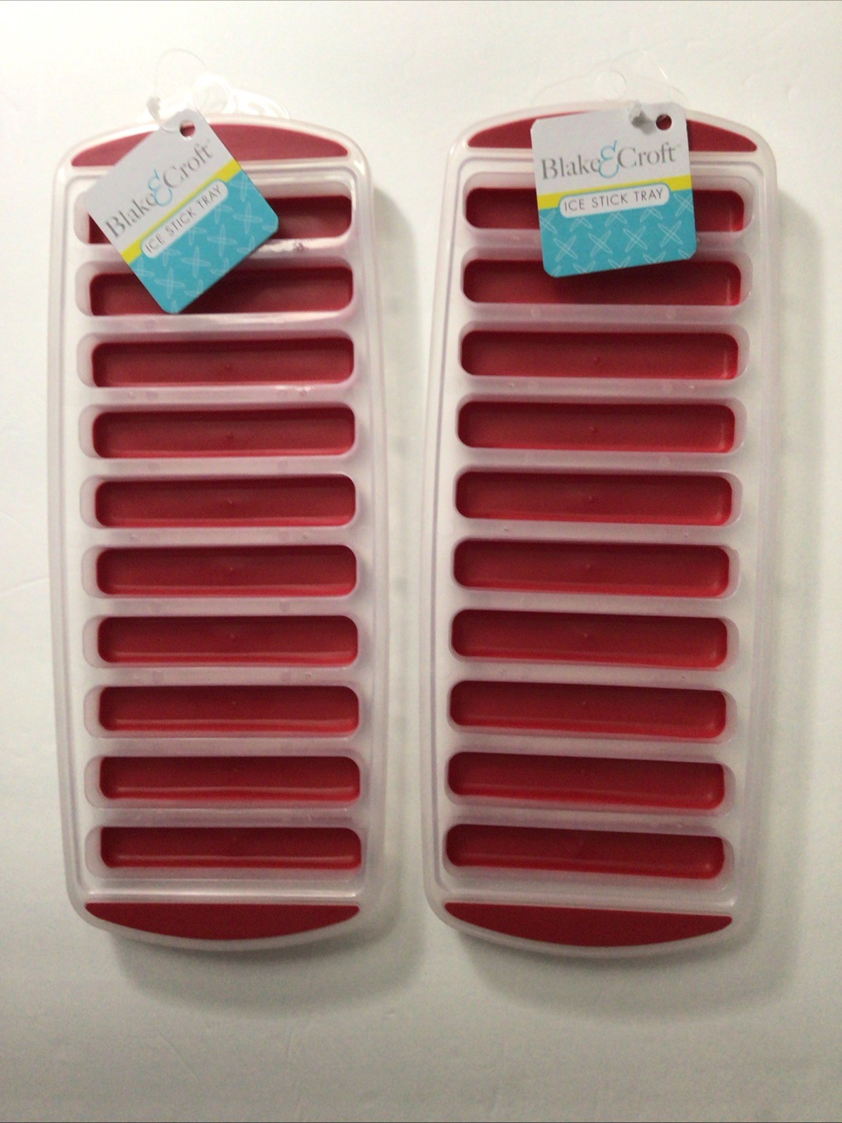 2 PC OF BLAKE & CROFT ICE CUBE TRAY FOR WATER BOTTLES MULTI COLOR, EASY RELEASE