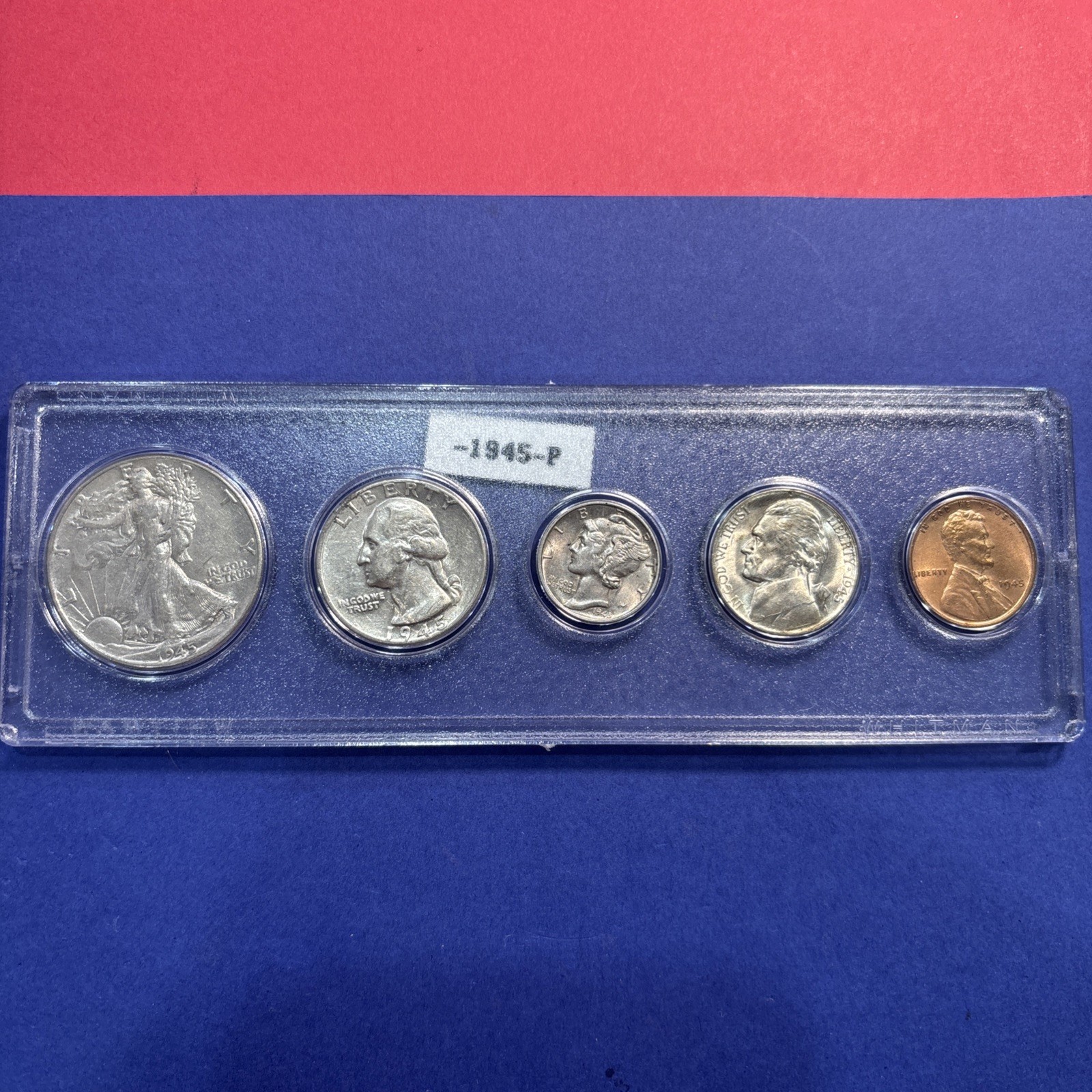 1945-P Affordable 90% Silver Coin Set Great Gift - Unique Present, Investment A+
