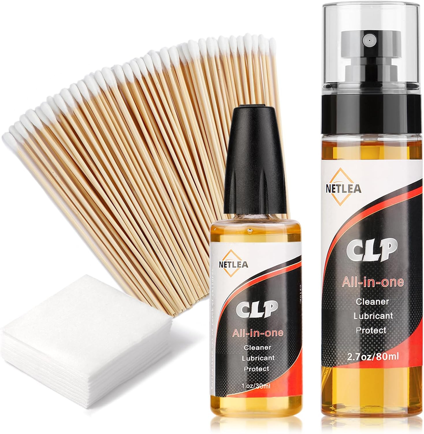 3.7Oz CLP Gun Cleaning Oil with Needle Oiler, Swabs, and Patches for Maintenance