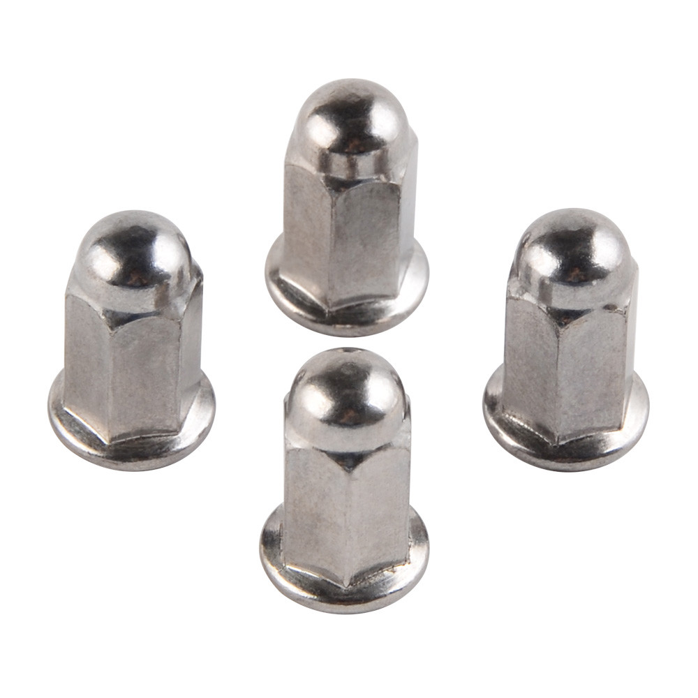 4pcs M6 Dome Acorn Cap Nuts 6mm x 1.0 Thread Pitch For Honda Suzuki Yamaha