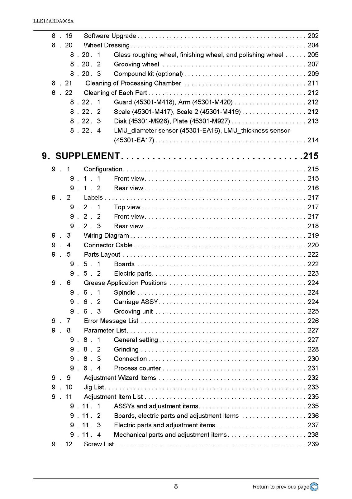 Santinelli Nidek LE 700 Technical Service Manual