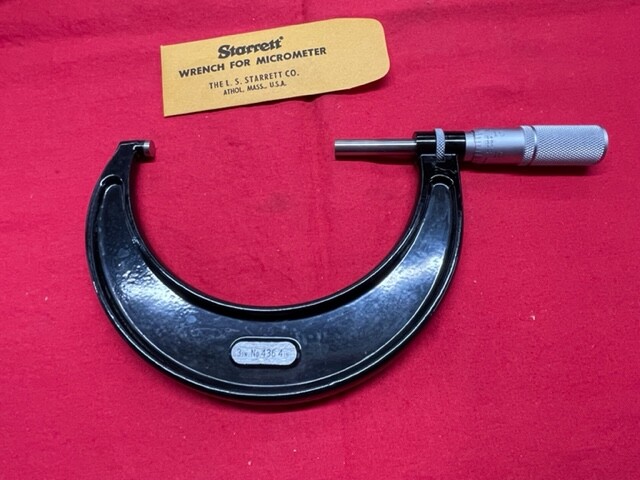 Starrett 436FL-4 Outside Micrometer Friction Thimble, Lock Nut   IN STOCK