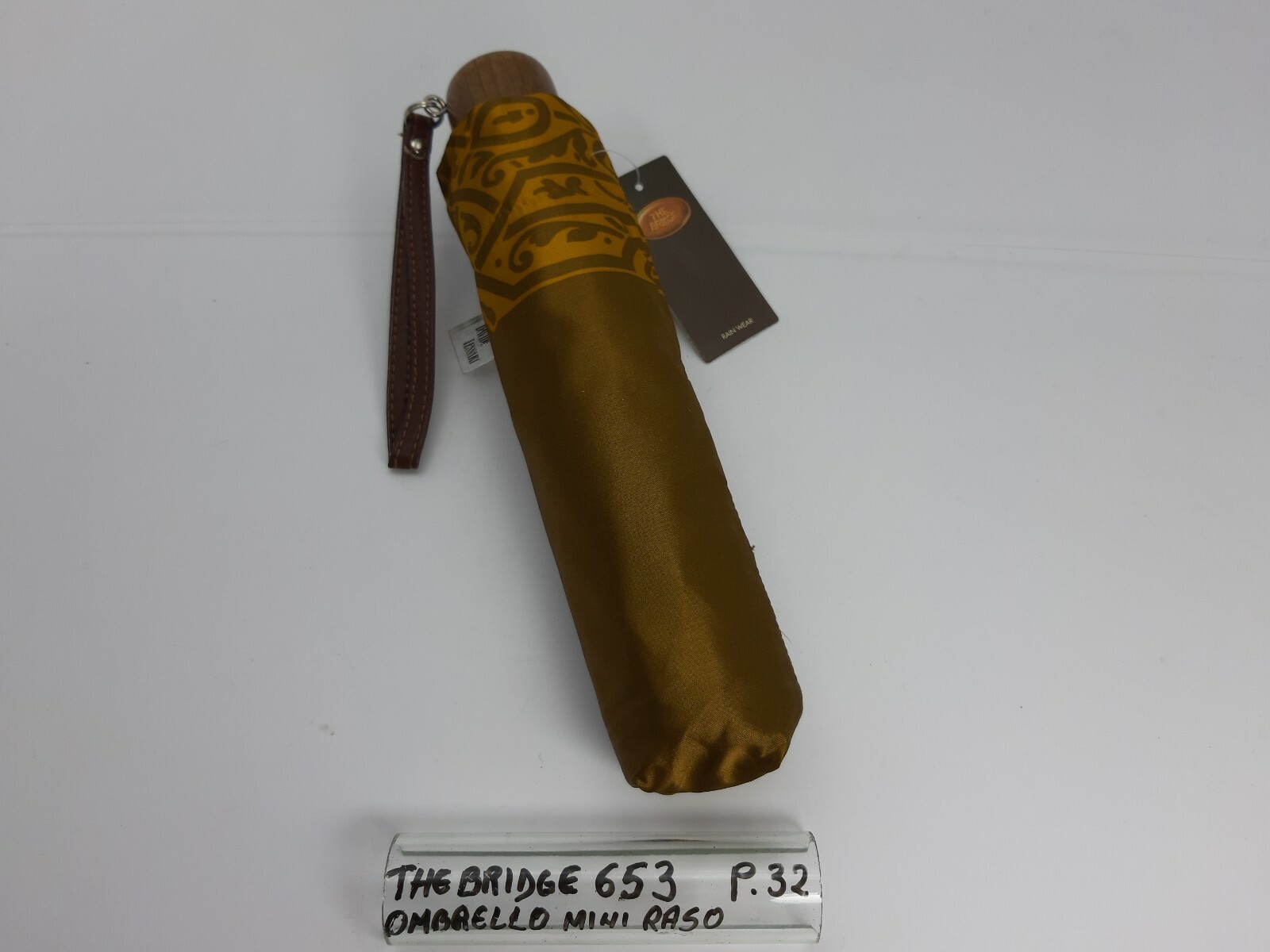 Unisex Mini Umbrella - Technofibre - Bronze/Yellow - Cod.653 - The Bridge