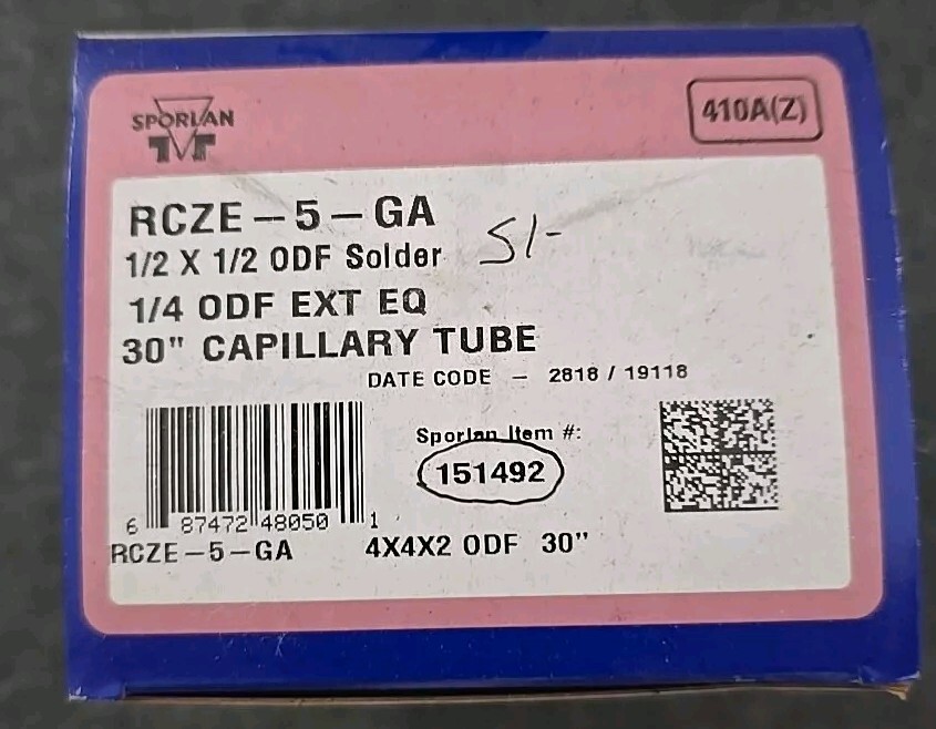 S1-151492 York Controls 30" 1/2X1/2 Odf Txv Vlv 5-GA OEM S1-151492