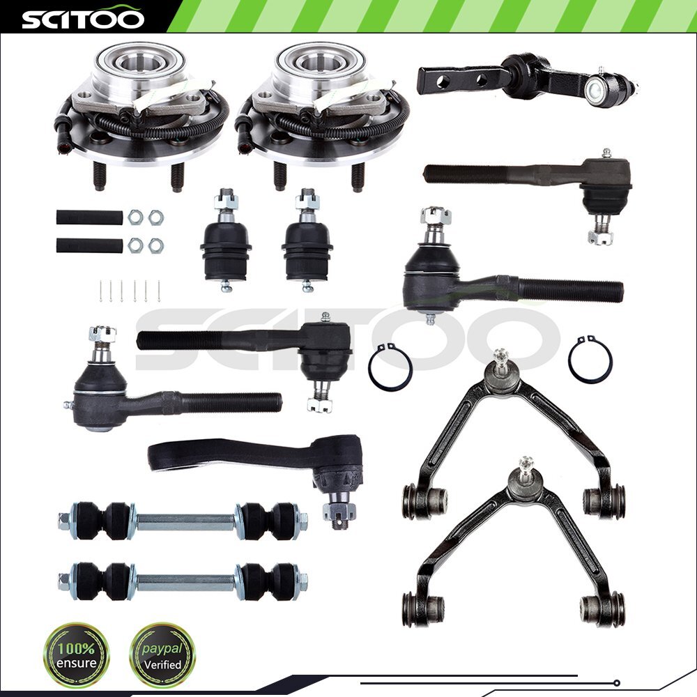 For 2000-2003 Ford F-150 Front  Control Arm Tie Rod End with Wheel Hub Bearing