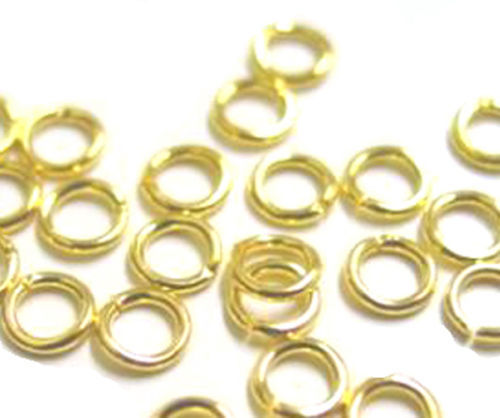 100 Gold Plated Open 5MM Jump Rings 20 Gauge Jumprings Beading Supplies