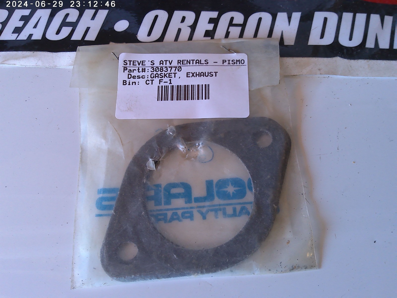 NOS POLARIS 3083770 GASKET, EXHAUST